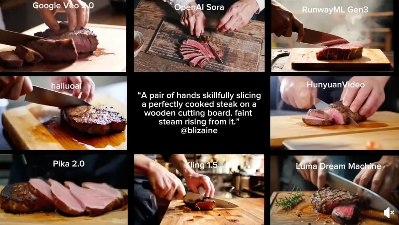 AI generated steak comparison