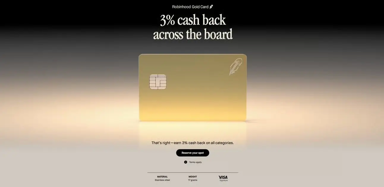 Robinhood Gold card