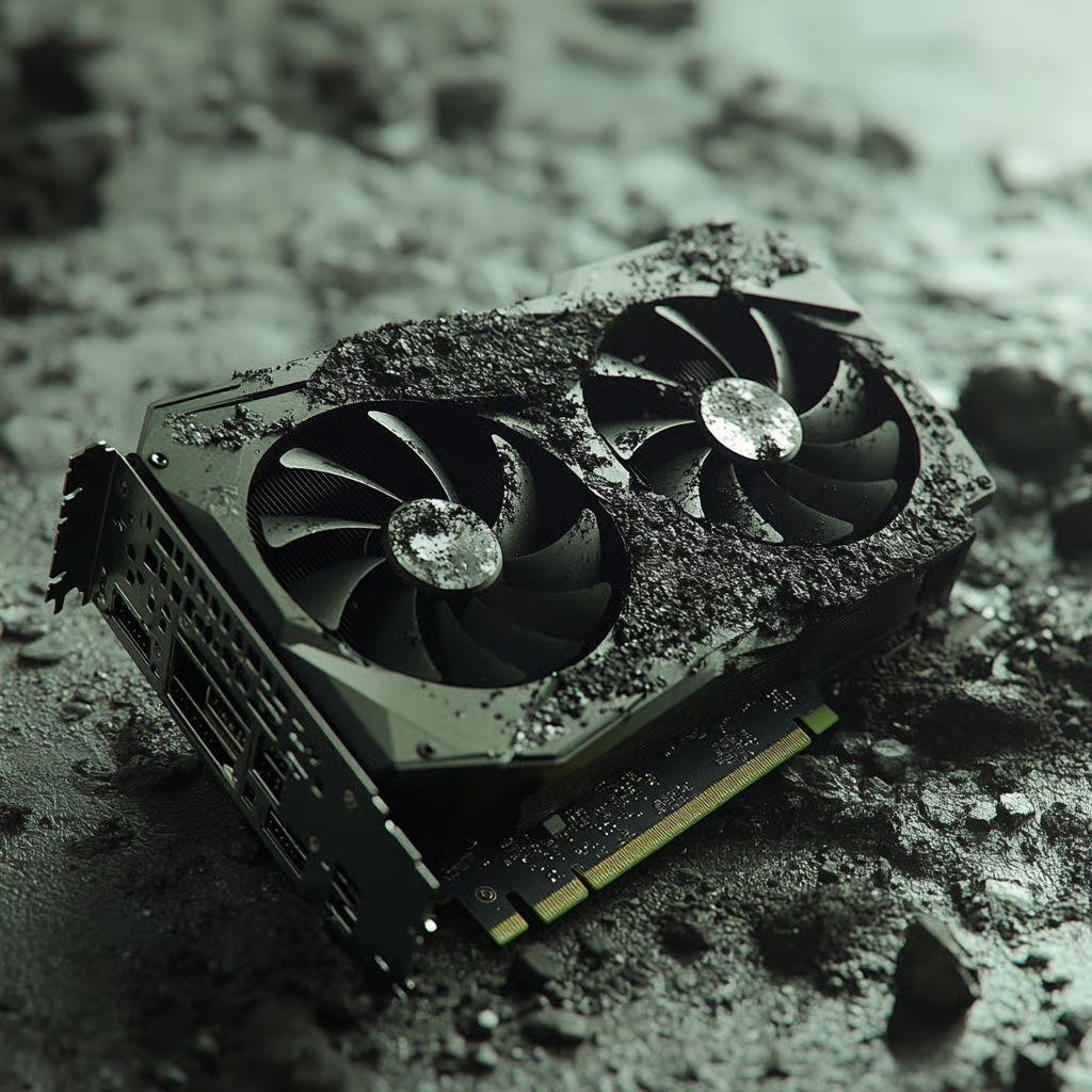GPU covered in dirt